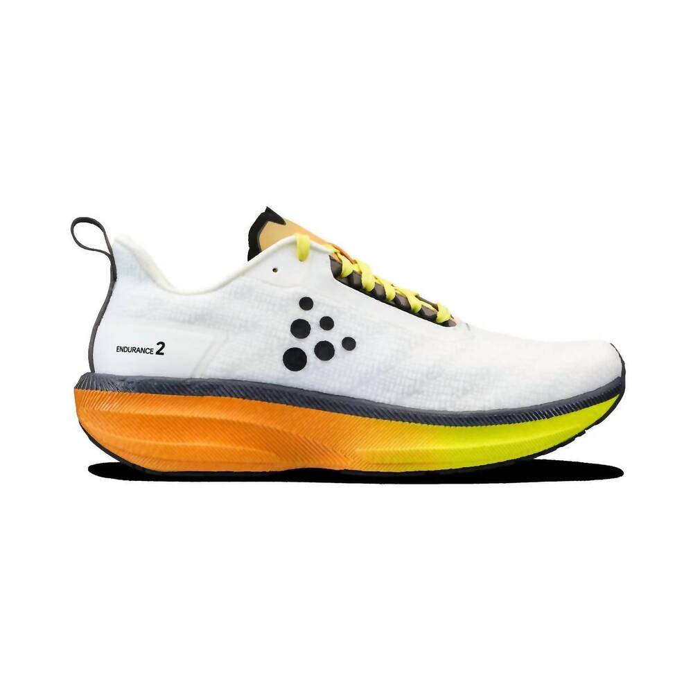 NEW CRAFT men's endurance 2 running shoes in laser/inferno